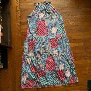 Boohoo Plus Paisley Swing Maxi Dress Size 16